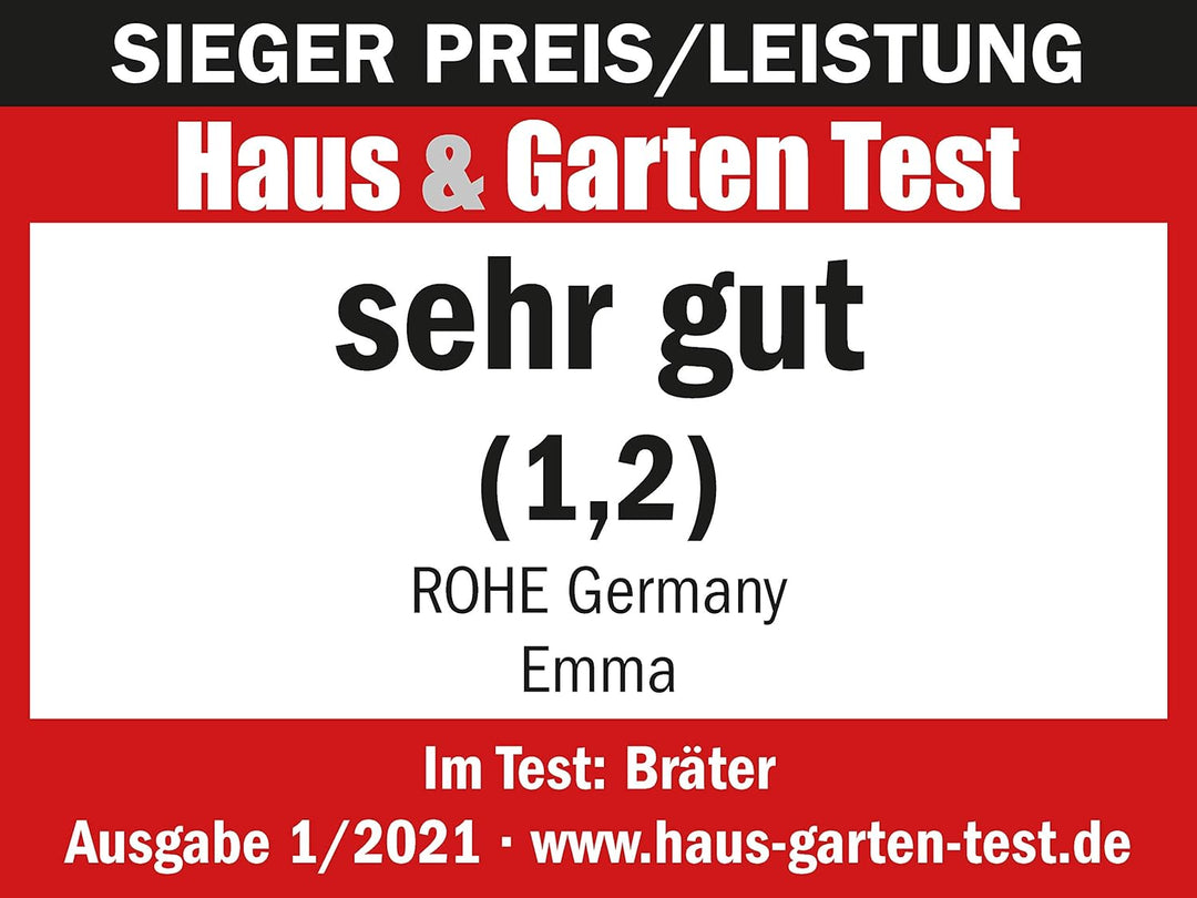 Rohe Germany Multi-Bräter Emma, 32 x 24 cm, Deckel auch als Pfanne geeignet, ca. 8,50 l