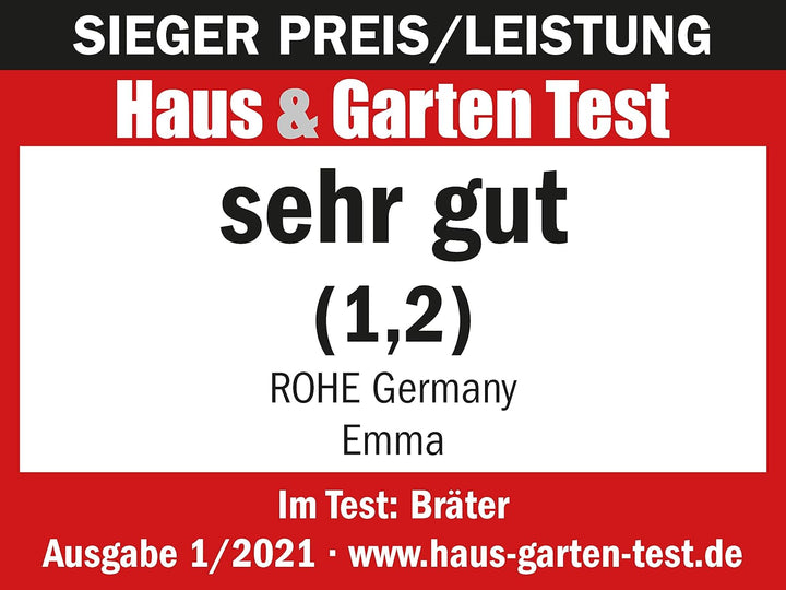 Rohe Germany Multi-Bräter Emma, 32 x 24 cm, Deckel auch als Pfanne geeignet, ca. 8,50 l