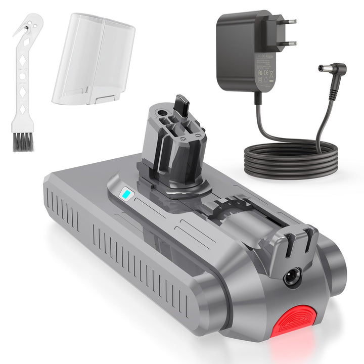 LabTEC Akku für Dyson V11, 25,2 V 3900mAh Li-Ionen-Ersatzakku für Dyson V11 (Knopf-Typ) V15 SV15 SV1