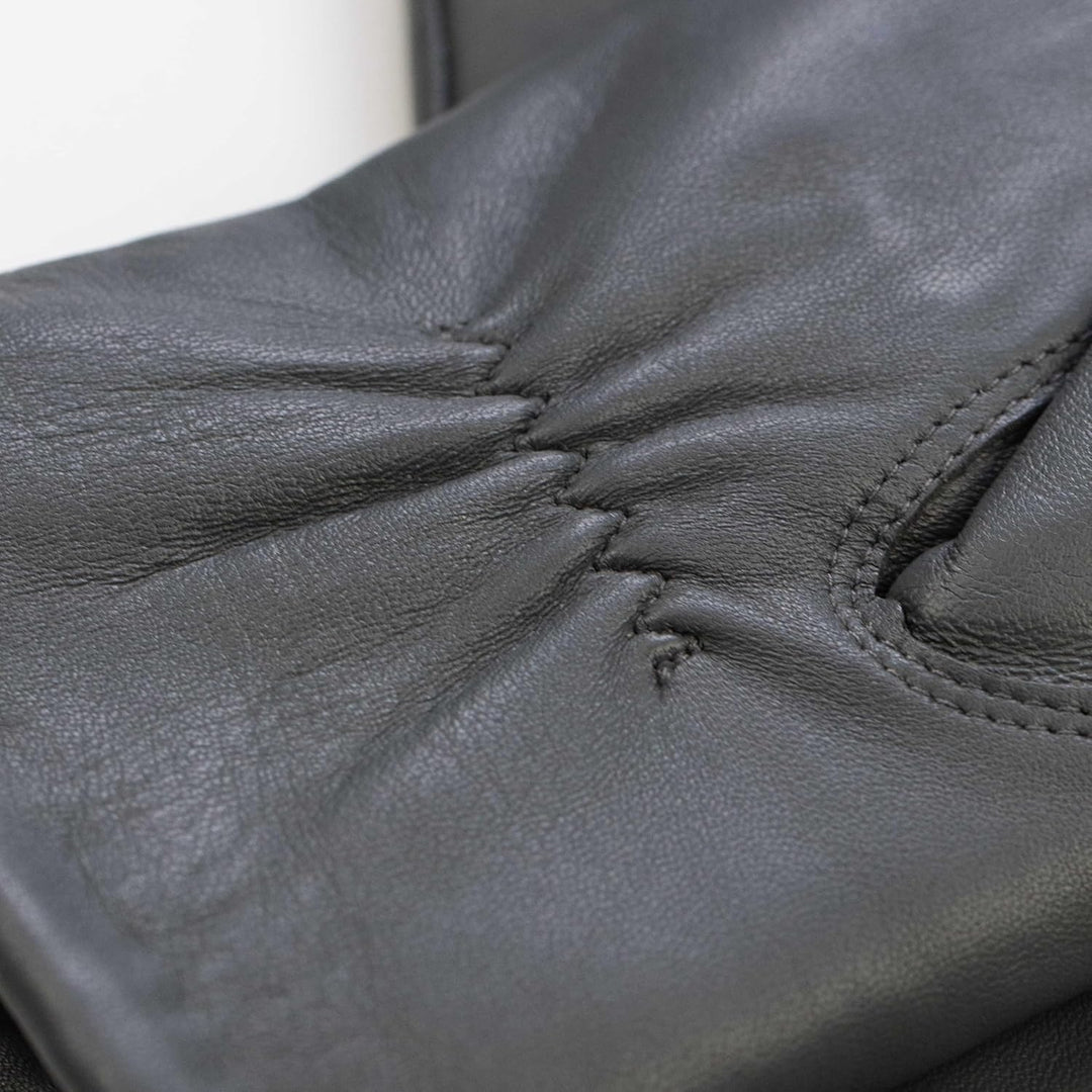 Exklusive Lederhandschuhe aus Lammnappa gefüttert mit Merino Lammfell, Touchscreen, langer Schnitt b