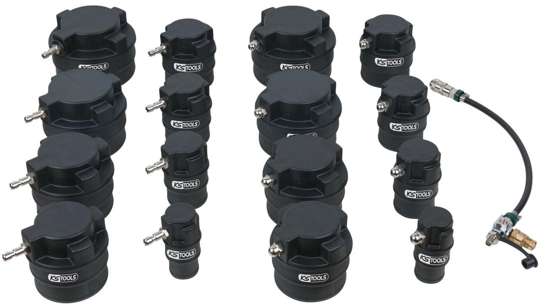 KS Tools 150.2520 Turbolader-Ladeluft-System-Prüfkoffer-Satz, 17-tlg