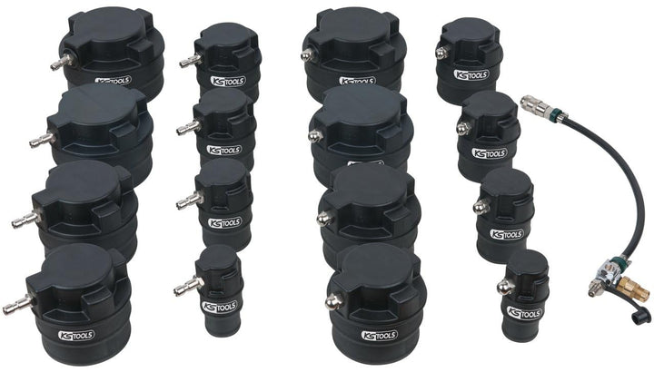 KS Tools 150.2520 Turbolader-Ladeluft-System-Prüfkoffer-Satz, 17-tlg