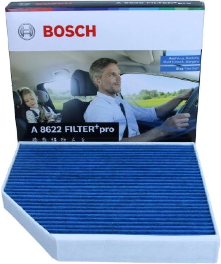 Bosch A8622 FILTER+pro Innenraumfilter - hocheffizienter Ersatzfilter - filtert effektiv Pollen, Fei