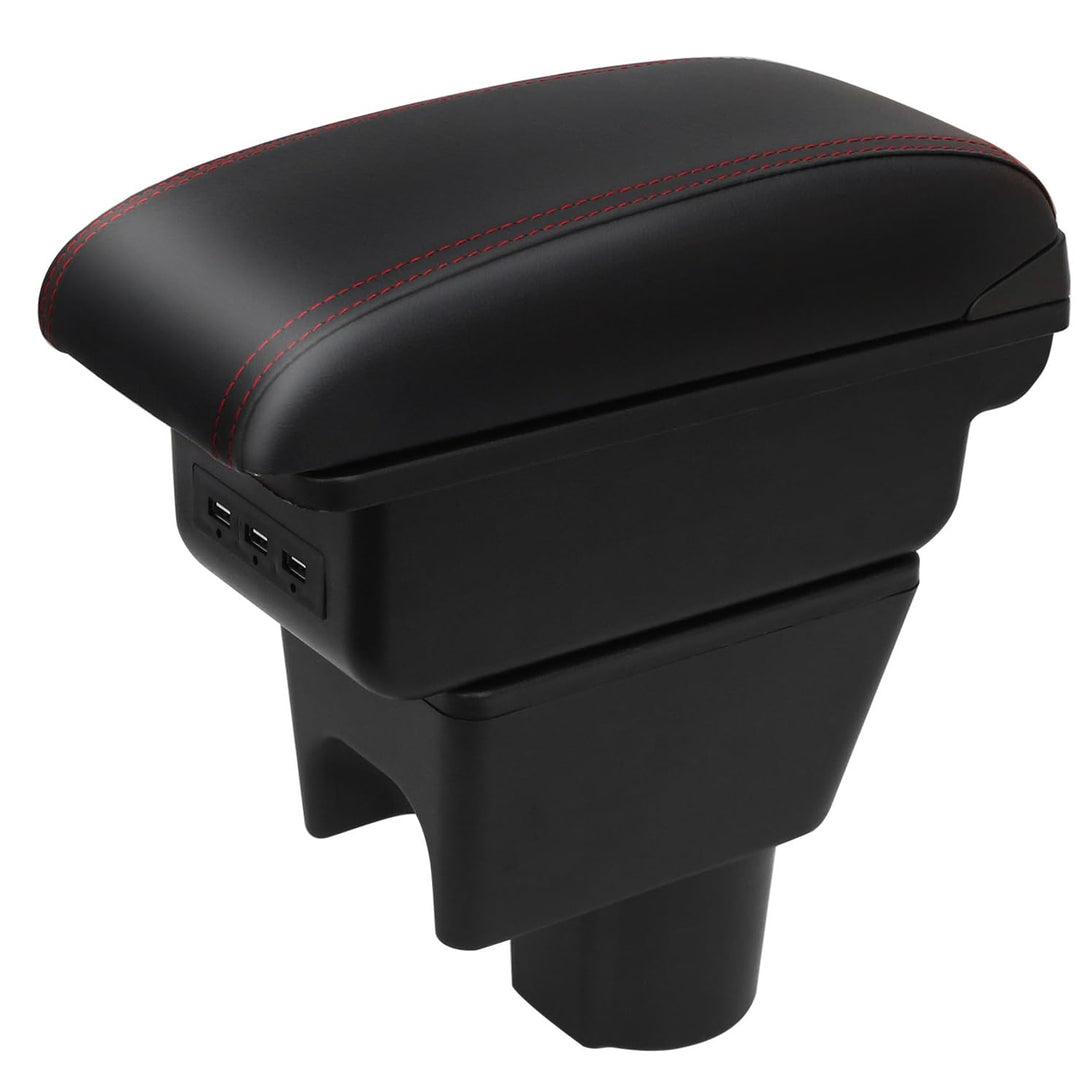Auto Armlehnen für Duster I 2010-2015 Doppelschicht Mittelkonsole Grosse Aufbewahrungsbox mit 3 USB-