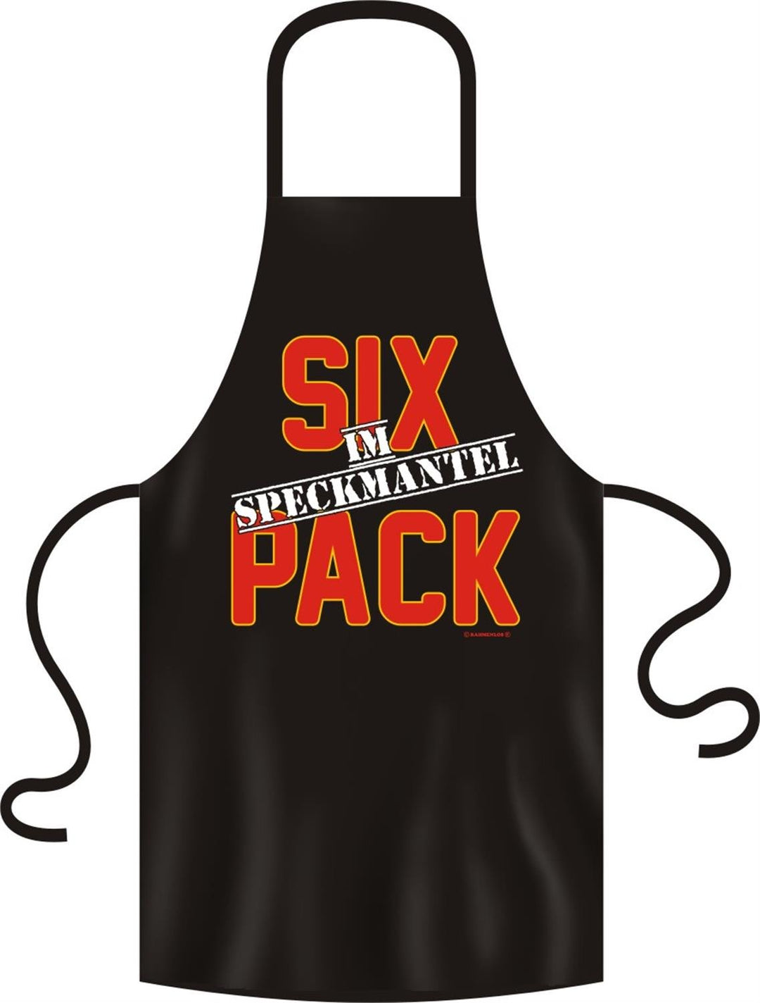 Rahmenlos Lustige Grillschürze Kochschürze Schürze SIX-Pack im Speckmantel, Six-pack im Speckmantel