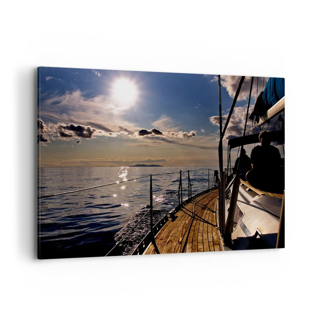 Bilder auf Leinwand 100x70cm Leinwandbild Kroatien Yacht Segeln Segelboot Gross Wanddeko Bild Schlaf