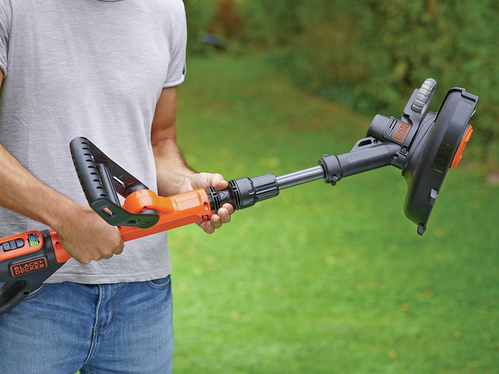 Black+Decker Akku-Rasentrimmer (18V 2,0Ah, 28 cm Schnittbreite, Powercommand Easy Feed, inkl. Akku u