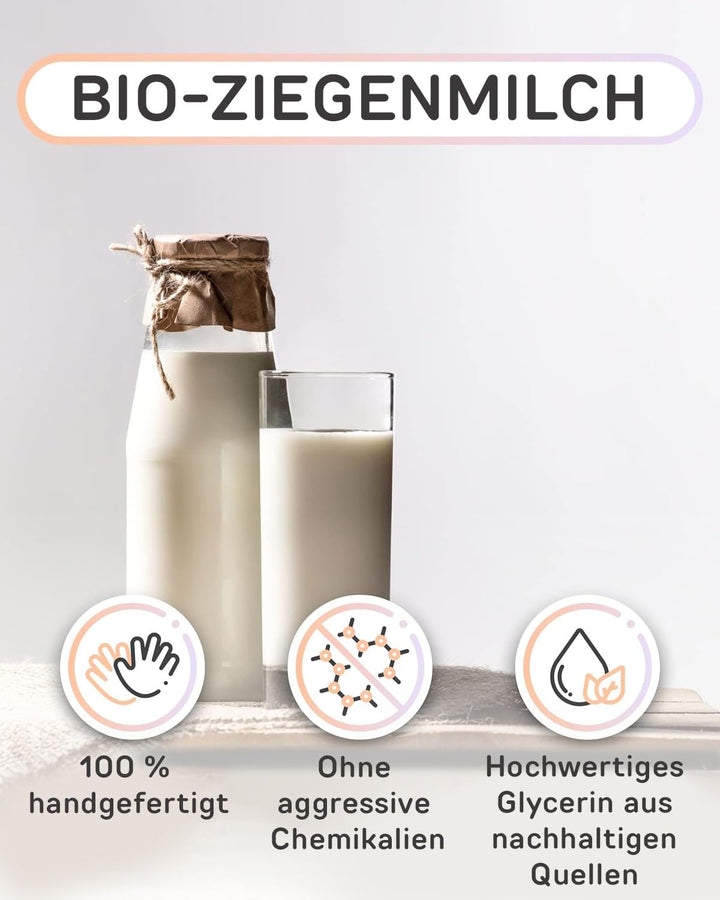 1 kg BIO Ziegenmilch Seifenbasis zur Seifenherstellung - SLS & SLES Frei - Glycerinseife Rohseife zu