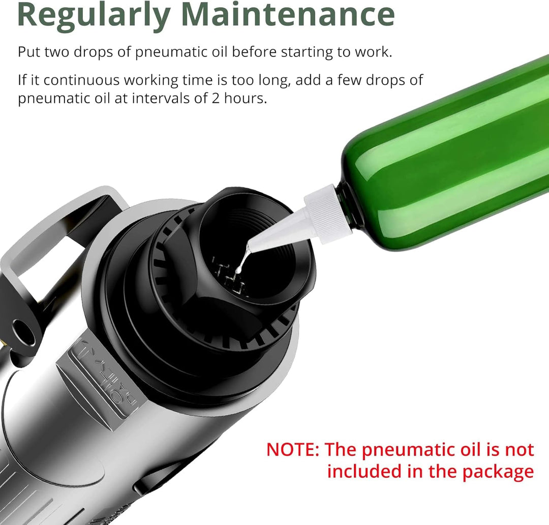 EYPINS Druckluftschleifer Set, Stabschleifer Druckluft Schleifer 90° abgewinkelt Winkelschleifer 90p