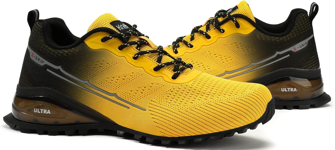 Kricely Traillaufschuhe Herren Leicht Atmungsaktiv Wanderstiefel rutschfest Laufschuhe Outdoor Fitne
