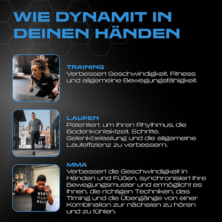 WeckMethod Propulse Speed Trainer - Handgewichte für Workout, Laufen, Gehen, Boxen, Physiotherapie,