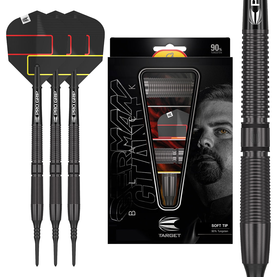 Target Darts Soft.G.Clemens BLK 19g. 90% Schwarz 19gr, 19gr