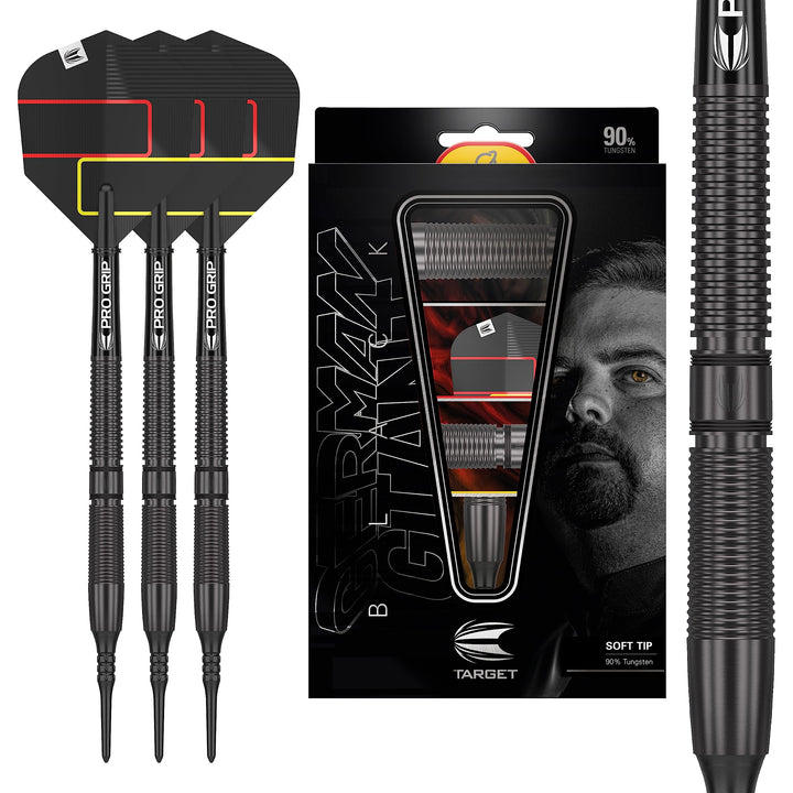 Target Darts Soft.G.Clemens BLK 19g. 90% Schwarz 19gr, 19gr