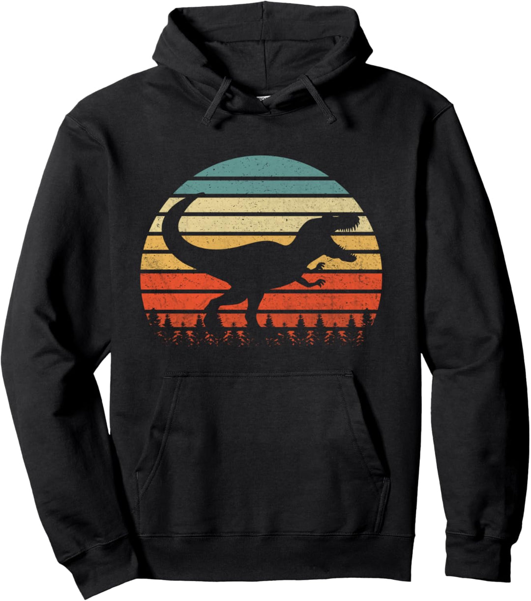 Vintage Tyrannosaurus T-Rex Dinosaurus Sonnenuntergang Retro Pullover Hoodie