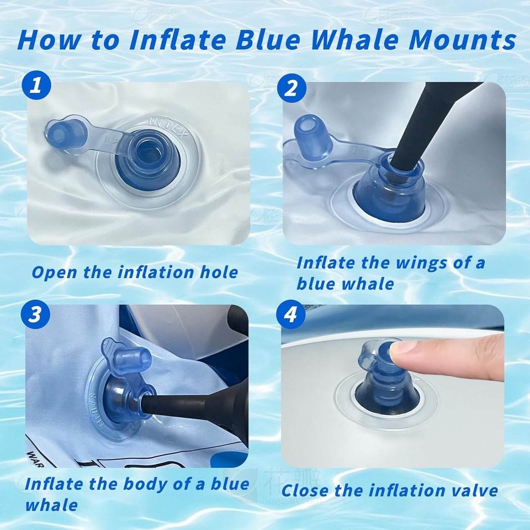 Aufblasbare Tiere, QIANAI Aufblasbare Blauwal, Aufblasbare Blauwal-Montierung, Delfin Aufblasbar, 15