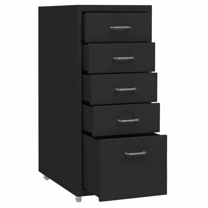 Tidyard Aktenschrank mit Rollen Rollcontainer Bürocontainer Schubladenschrank Büroschrank Metallschr