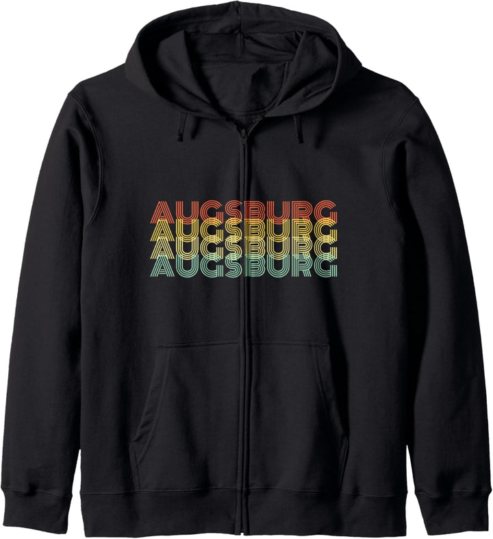 Augsburg Stadt Heimat Retro Vintage Kapuzenjacke