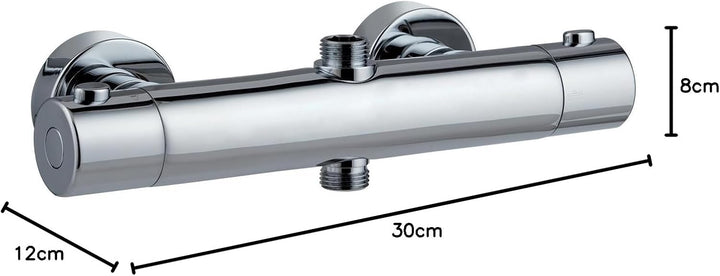 Wirquin 60721399 Comfort Thermostatmischer rund Ausgang Hohe 1/2 " Rundausgang hoch 1/2", Rundausgan