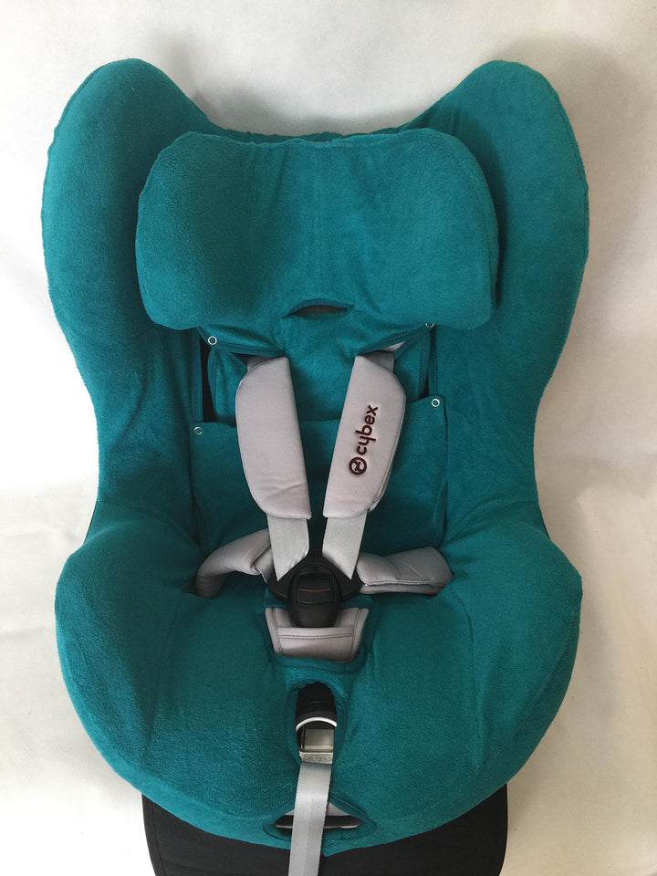 Sommerbezug Schonbezug für Cybex Sirona und Sirona plus Frottee 100% Baumwolle petrol + Bezug für de