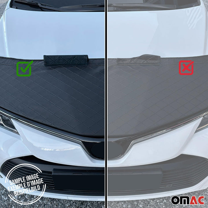 OMAC Haubenbra Steinschlagschutz kompatibel mit Citroen Jumper 2 Facelift 2002-2006 Schwarz Halb Sch