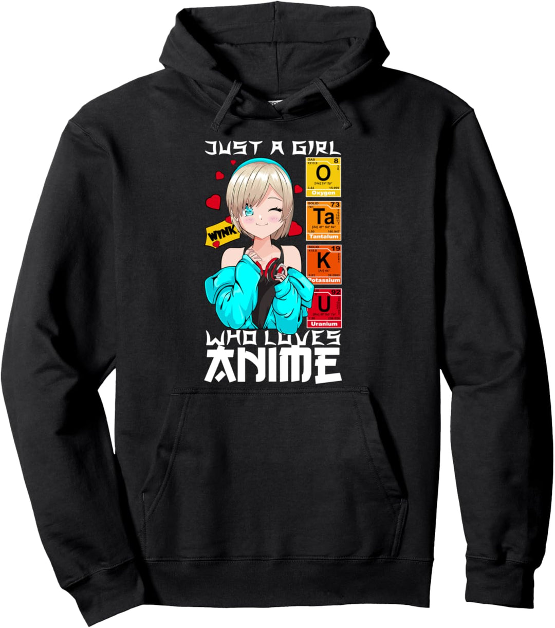 Just A Girl Who Loves Anime - Manga Kawaii Japanese Otaku Pullover Hoodie