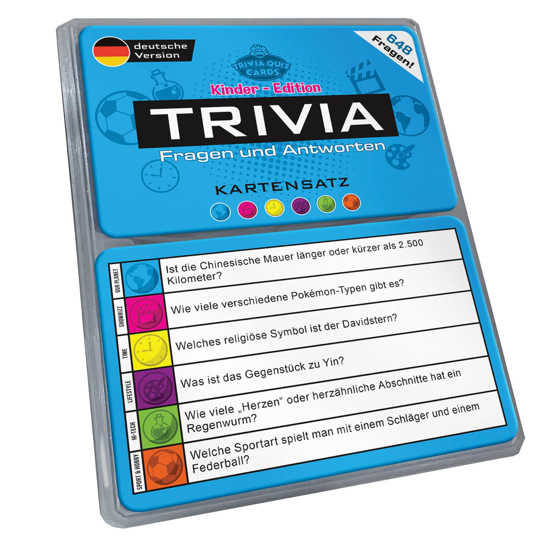 Trivia Kartensatz – Teenager Edition (14+) – Fragen &amp; Antworten – Quiz &amp; Pubquiz – Gesellschaftsspie