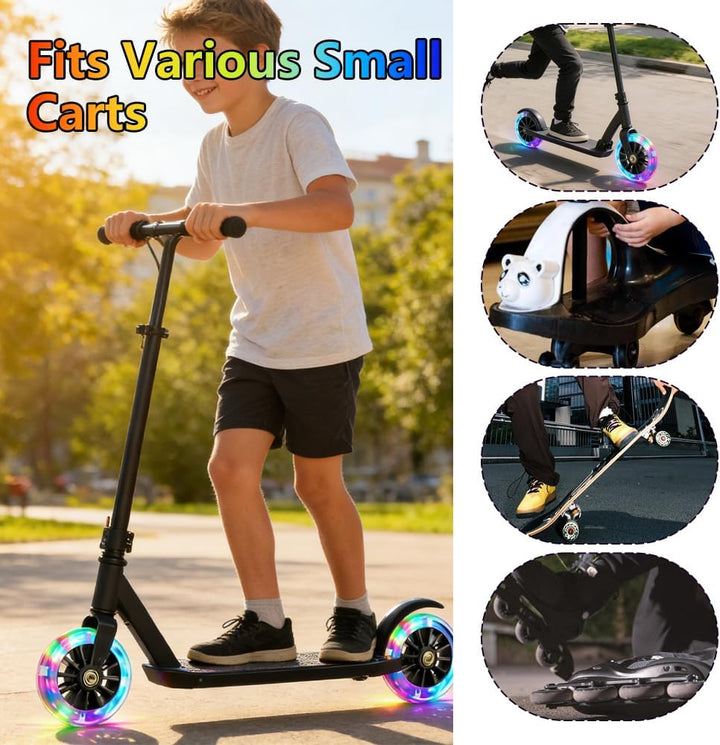 Leuchtende Stunt Scooter Räder 120 mm,2 Stück Stunt Scooter Reifen mit LED-Blinklicht,Leuchtende Stu
