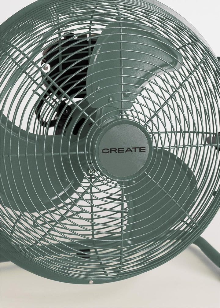 CREATE / AIR FLOOR RETRO/Industrieller Bodenventilator/Grün-Sage Ventilator, 12 Zoll, starker Luftst