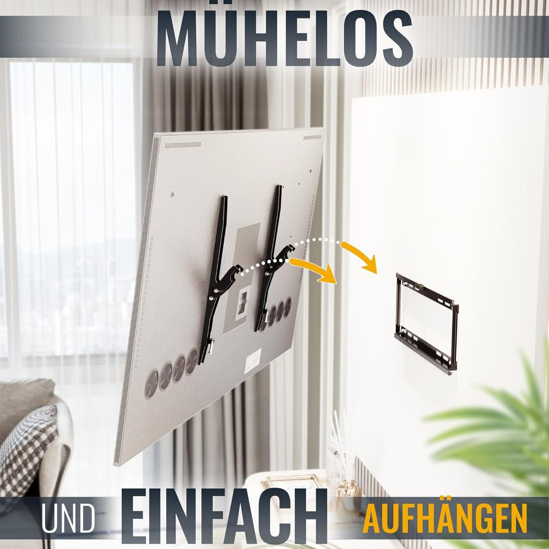 RICOO N1944 TV Wandhalterung Fernseher 40-85 Zoll TV Halterung Flach Ultra Slim bis 75 kg VESA 200x2