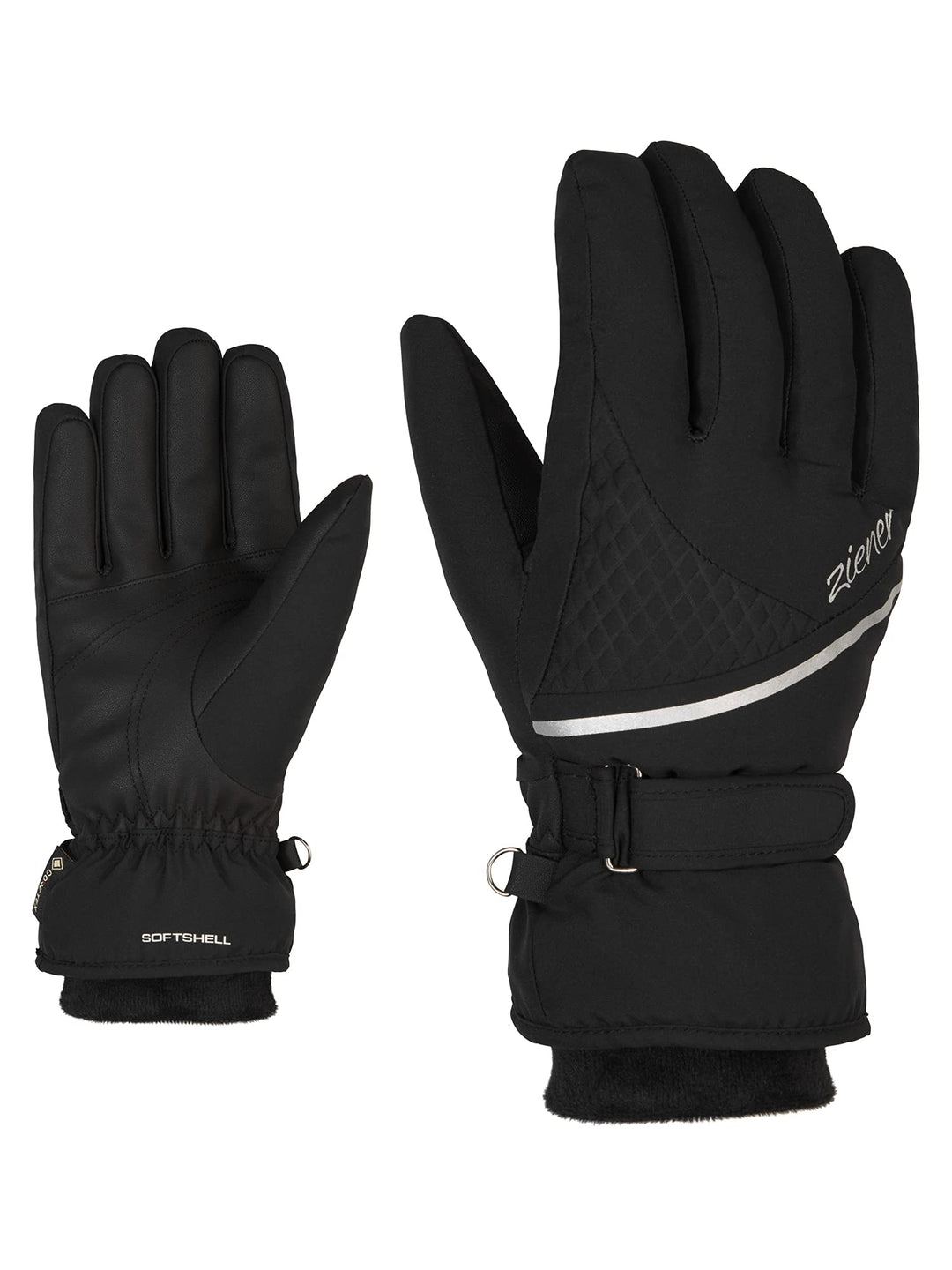 Ziener Damen Kiana Ski-Handschuhe/Wintersport | wasserdicht, atmungsaktiv, warm, Gore-Tex, , 8 Schwa