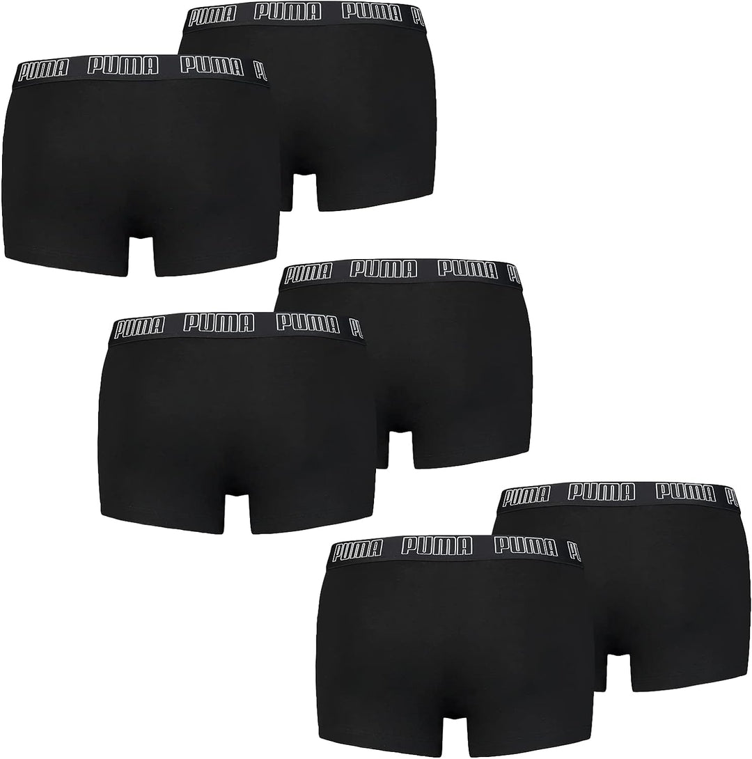 PUMA Herren Basic-Trunk 100000884 6er Pack, Black, M