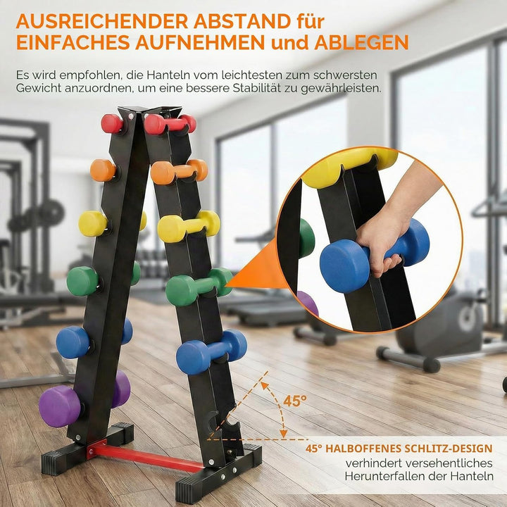LIFERUN Kurzhantel Rack,Hantelablage für Kurzhanteln, Ablage für Hanteln aus Strapazierfähiger Stah,
