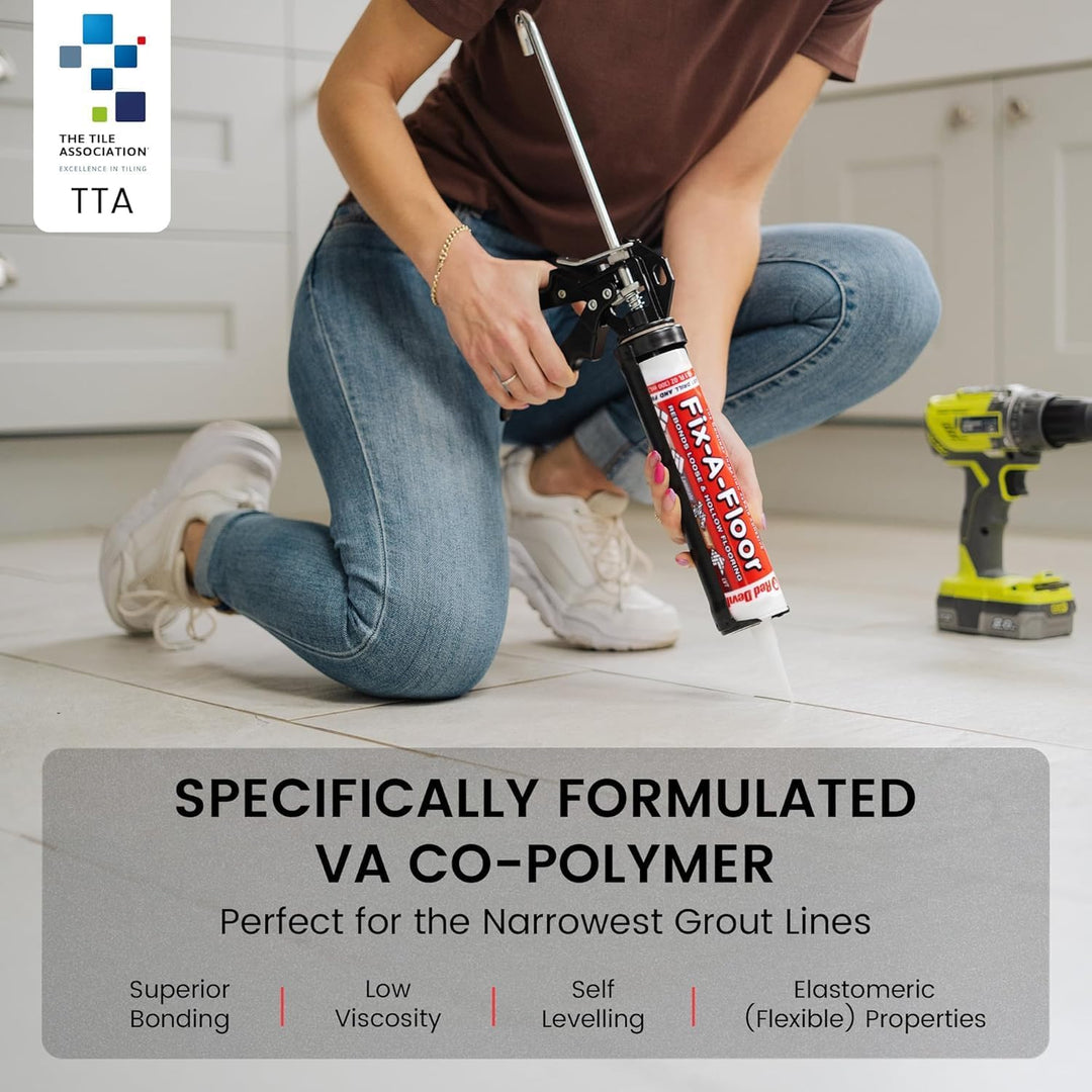 Fix-A-Floor Reparaturkleber für lose und hohle Fliesen, extra stark, 300 ml-Tube