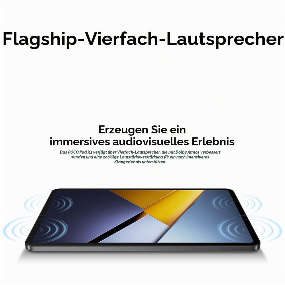 XIAOMI Tablet Poco Pad X1 8GB+512GB 11,2 Zoll Schwarz Android 15 HyperOS 2 8850mAh IPS LCD Display S