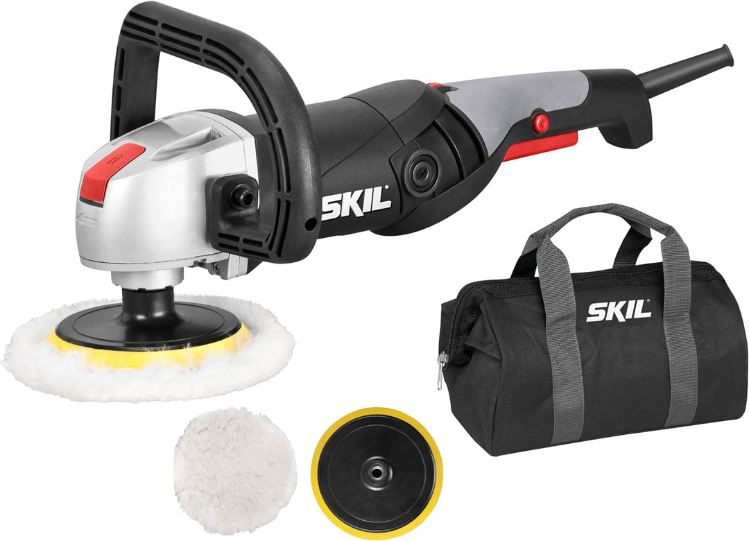 Skil Masters Polierer 9955 MA (1.300W, 600-3.600 min-1, Ø125 + Ø180 mm Polierteller, 4m Kabel, + 2x