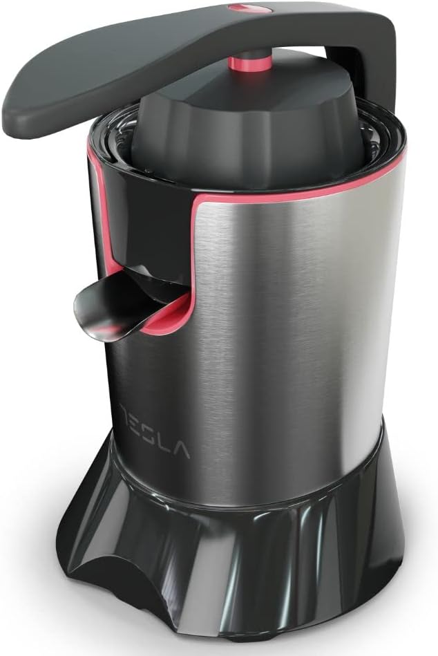 Tesla CJ301BX Zitruspresse, 300 W, Kapazität 650 ml, Fruchtfleischfilter, einfache Reinigung, Schwar