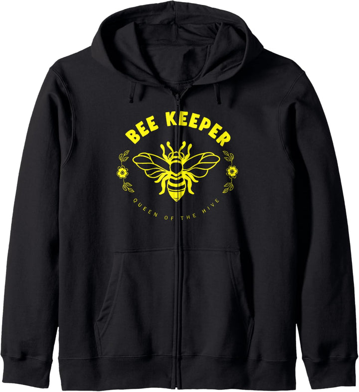 Bee Keeper Queen Of The Hive Cute Bee Farmer Lover Gift Y Kapuzenjacke