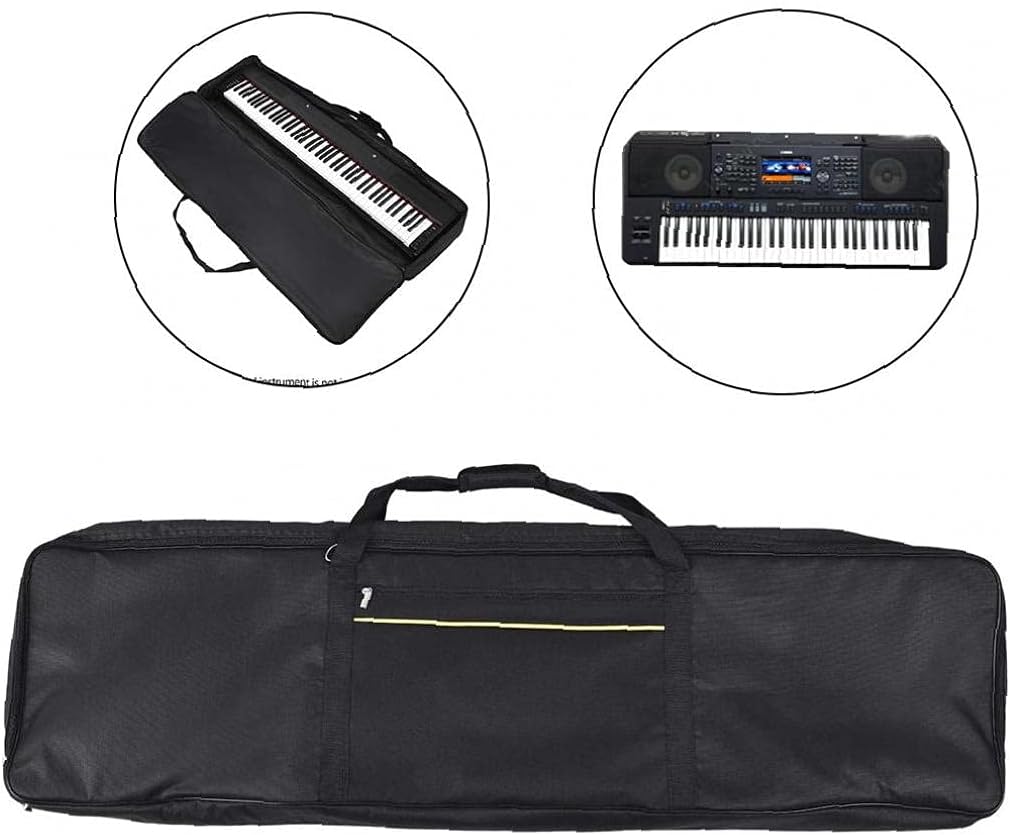 NIDONE Klaviertasche für elektronisches Klavier, 88 Tasten, universal, dick, wasserdicht, Schwarz, S