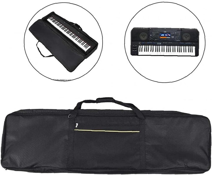 NIDONE Klaviertasche für elektronisches Klavier, 88 Tasten, universal, dick, wasserdicht, Schwarz, S