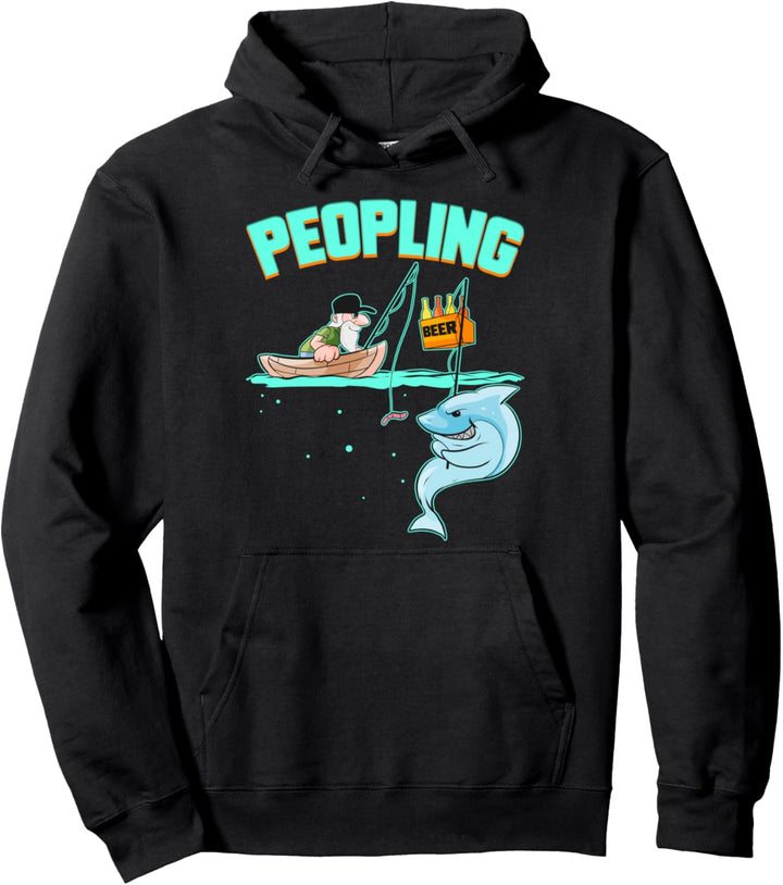 Hai Angeln Lustiges Geschenk für Fischer und Angler Pullover Hoodie
