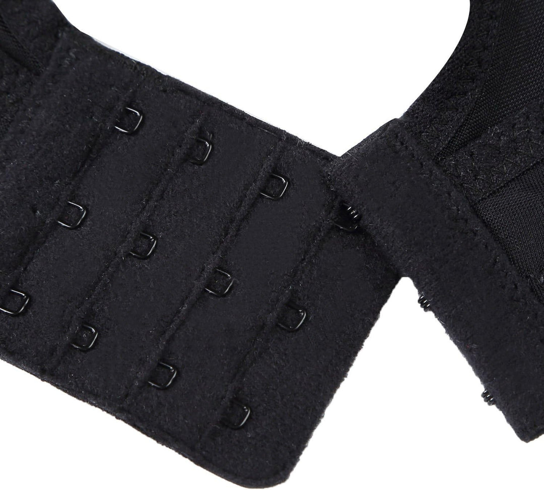 Wingslove Damen Sport BH ohne Bügel Nicht Gepolstert High Impact Bustier Halt Joggen BH 75C Schwarz,