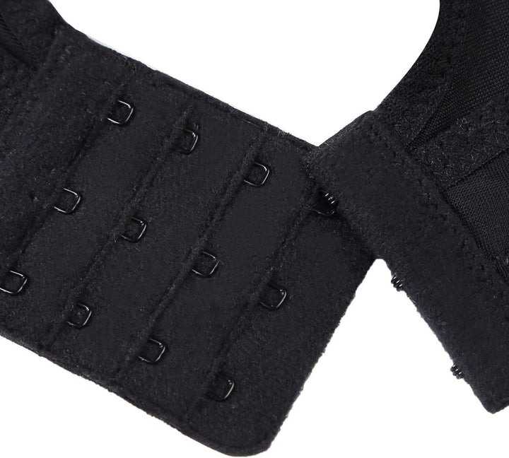 Wingslove Damen Sport BH ohne Bügel Nicht Gepolstert High Impact Bustier Halt Joggen BH 75C Schwarz,