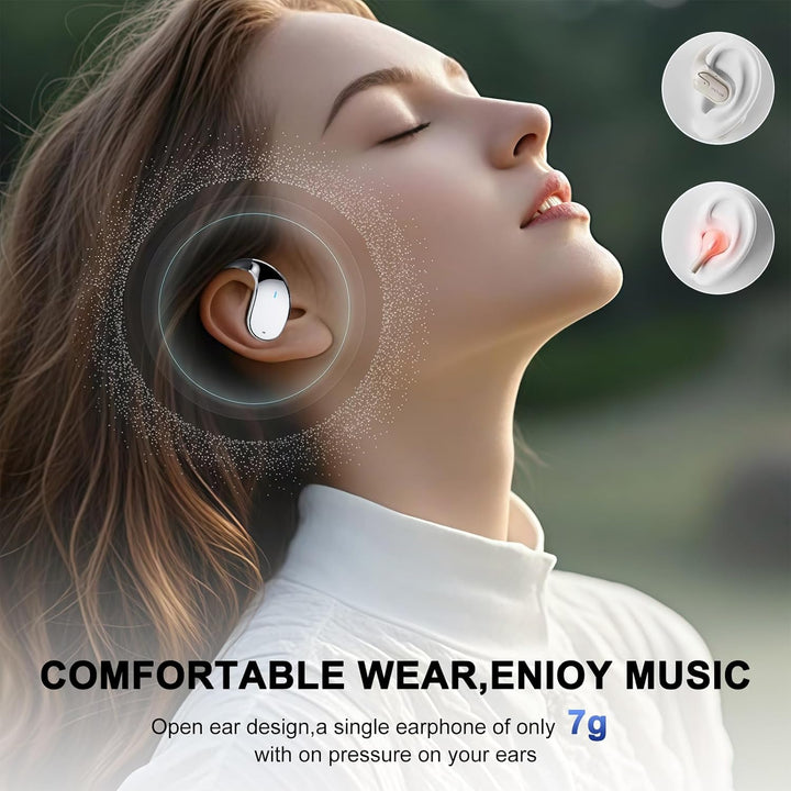 Open Ear Kopfhörer, Bluetooth 5.4 Kopfhörer Kabellos, IP55 wasserfeste Ohrhörer mit ENC Mikrofon, 30