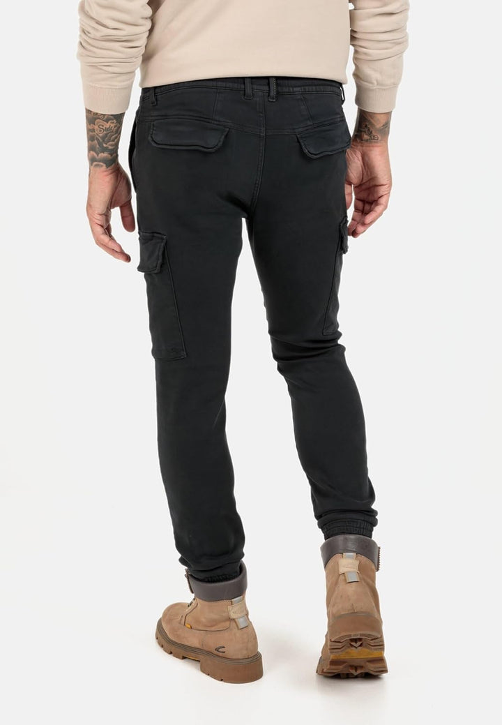 camel active Herren Tapered Fit Cargo Hose 38W / 30L Schwarz, 38W / 30L Schwarz