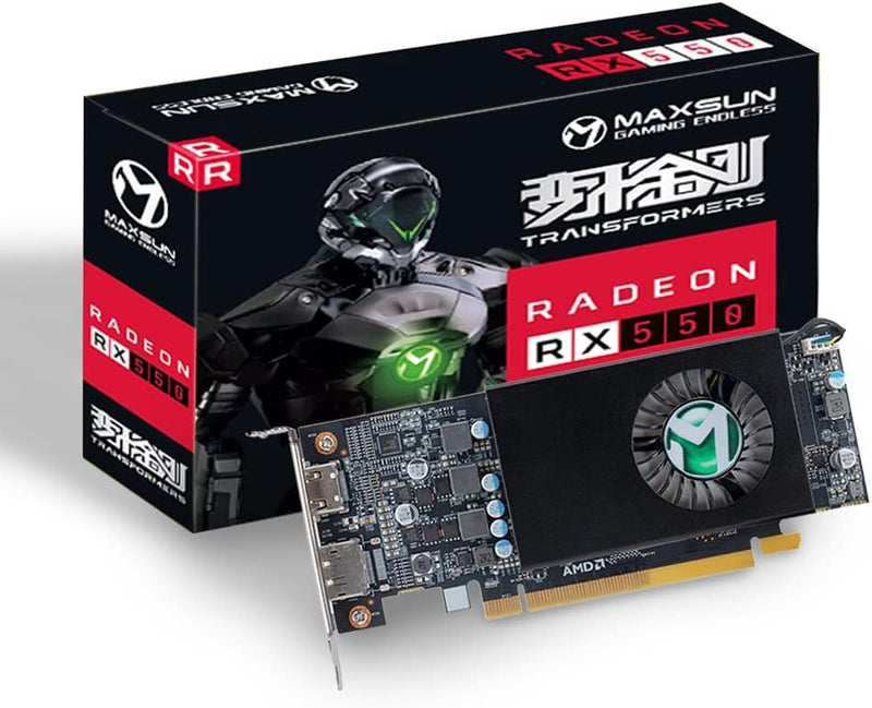 MAXSUN Grafikkarte AMD Radeon RX 550 4GB GDDR5 ITX Computer PC Gaming Video Graphics Card GPU HDPC L