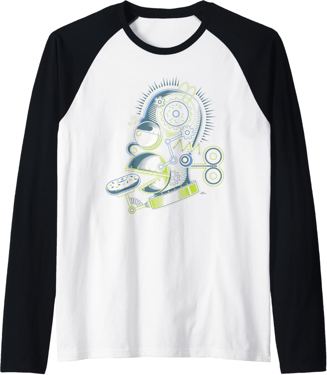 The Simpsons Homer Simpson Robot Raglan