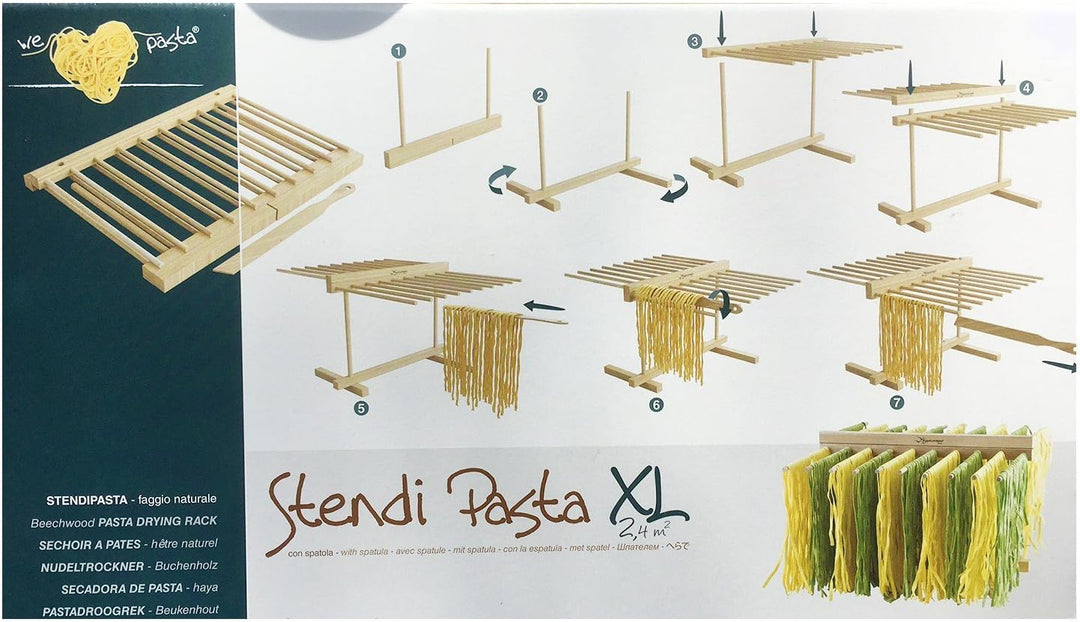 Nudeltrockner - Pasta Ständer aus Buchenholz XL