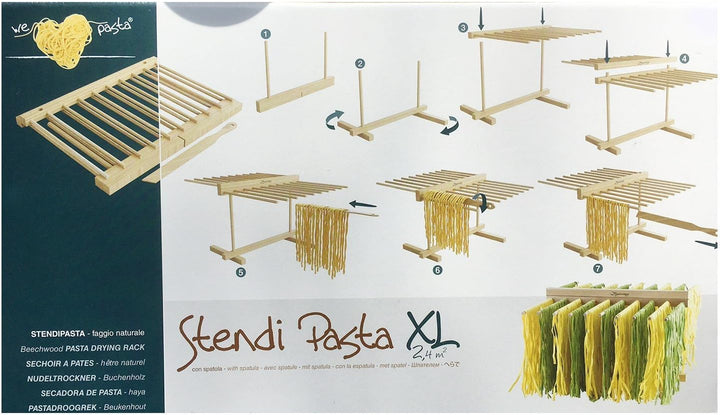 Nudeltrockner - Pasta Ständer aus Buchenholz XL