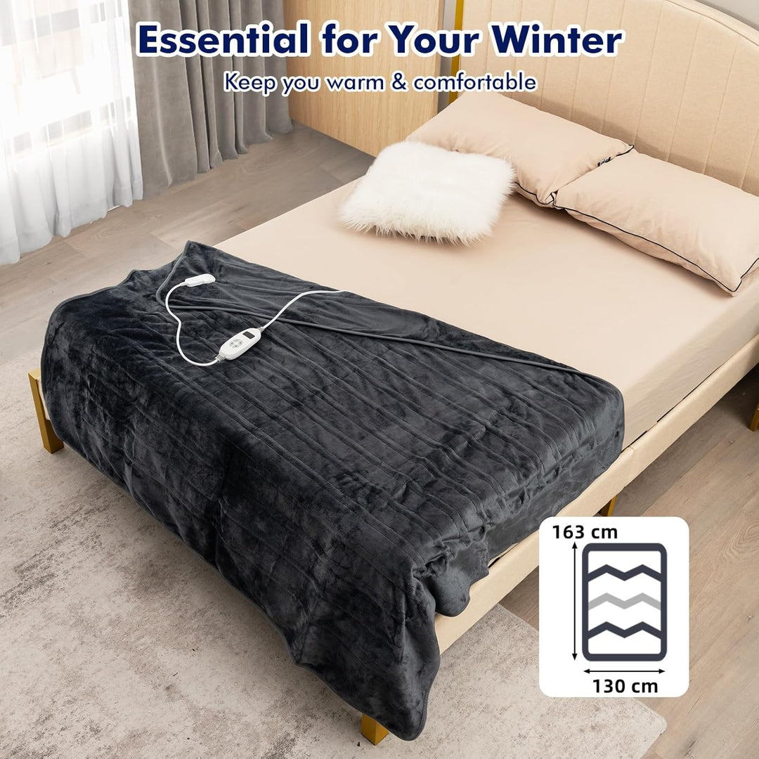 RELAX4LIFE Heizdecke, Wärmedecke mit Abschaltautomatik, Beheizbare Decke 9 Heizstufen 1-9 Timer, Ele