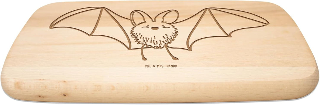 Mr. & Mrs. Panda Frühstücksbrettchen Fledermaus Flügel - Geschenk, Frühstücksbrett, schneidebrettche